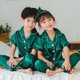 thumbnail image 1 of Pijamas de satén completo para niños, ropa de dormir para niños, traje de noche para niños, pijama de Navidad, Pijamas de seda, 5, 7, 9, 11, 13 años, primavera y otoño, 1 of 4
