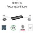 thumbnail image 2 of Ecopots Indoor/Outdoor Modern Plastic Rectangular Bruges Flower Pot Planter Saucer, Dark Grey, 17.5", 2 of 3