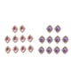 thumbnail image 1 of Paquete de 20 adornos redondos de botones de perlas de de imitación , accesorios de ropa de boda, cubierta de teléfono con pinza para el pelo DIY, decoración Rosado morado Sunnimix adornos de espalda plana, 1 of 8
