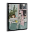 thumbnail image 2 of Stupell Industries Contemporary Midnight Soak Skeleton Black Floating Frame Canvas Art, 25 x 31, by The Prints Vibe, 2 of 8