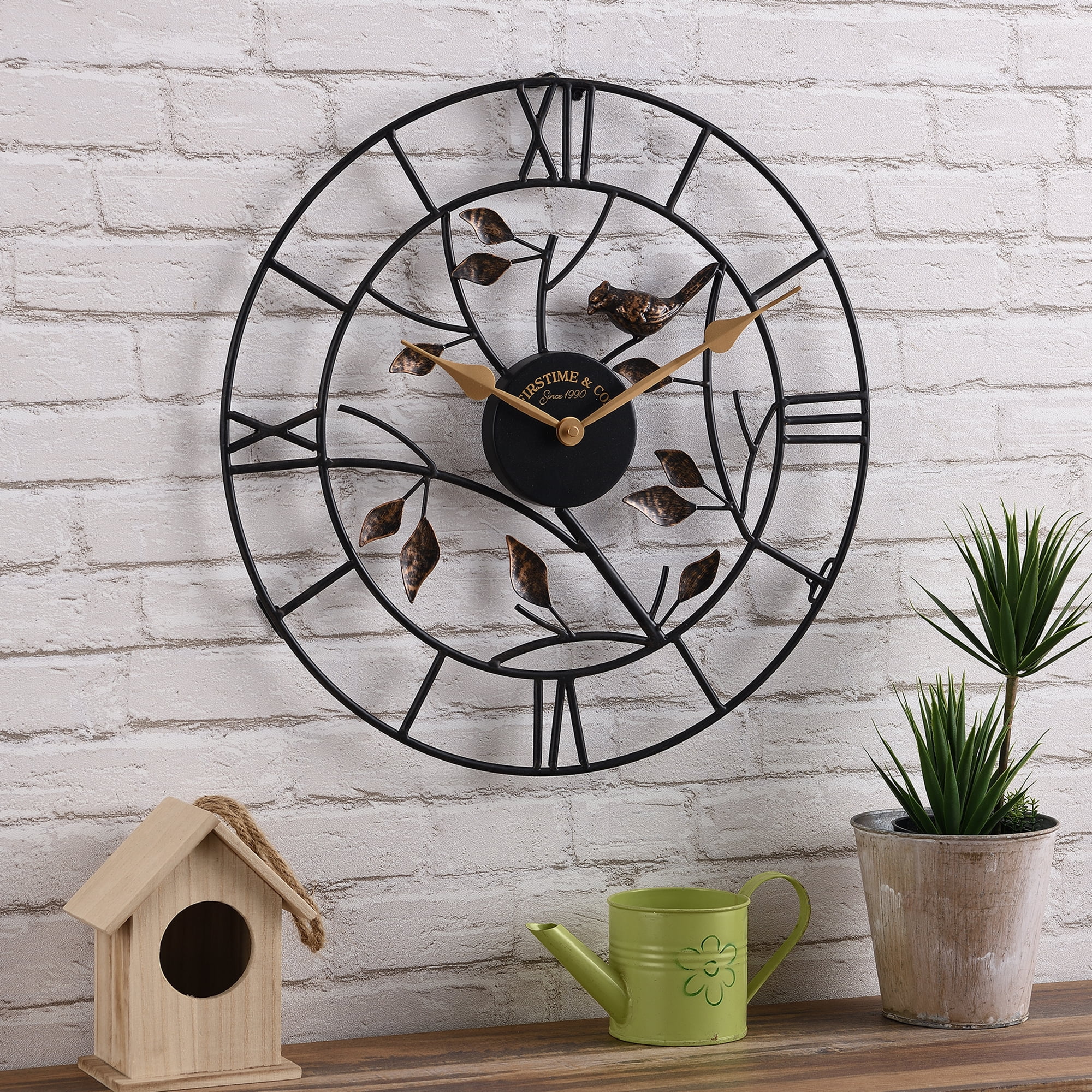FirsTime & Co.® Treetop Bird Outdoor Clock, Oil Rubbed Bronze, 18 in