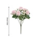 thumbnail image 2 of Ramo de rosas de seda artificial | Tallos de rosa falsa de color champán con acentos de plantas acuáticas | Flores decorativas realistas para centro de mesa de oficina en casa | 7 Cabezas | 32cm de, 2 of 5