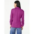 Scoop Women's Relaxed Scuba Knit Blazer with Scrunch Sleeves, Sizes XS