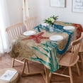 thumbnail image 2 of Nautical Theme Marine Life Series Seahorse Tablecloths Waterproof Kitchen Coffee Table For living Room Home Decor Dining Table, 2 of 7