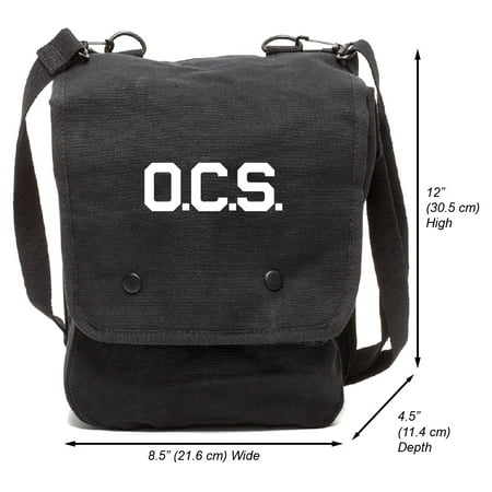 OCS Letters Officer Branch of Service Canvas Crossbody Travel Map Bag (Best Esa Letter Service)
