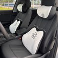 thumbnail image 2 of Reposacabezas de coche suave, almohada para el cuello, soporte lumbar, cojín de cintura, respaldo del asiento del conductor, cojín de coche, soporte de cintura para conducción, transpirable, 2 of 5