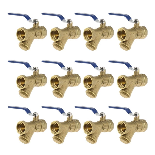 12Pcs 1 "Apaga el conector de la válvula de de latón Rosca con DN25 Zulema Válvula de bola de filtro de latón
