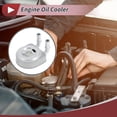 thumbnail image 2 of Enfriador de aceite del motor Unique Bargains para Peugeot 307 2.0L, enfriador de aceite de transmisión con juntas O-ring No.1103N0/1103J2, aleación de aluminio, tono plateado, 1 juego, 2 of 6