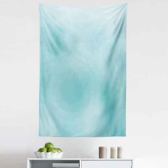 Seafoam Tapestry, Abstract Modern Art Inspired Illustration Aquatic Tones Blurred Background Design, Fabric Wall Hanging Decor for Bedroom Living Room Dorm, 5 Sizes, Seafoam, by Ambesonne