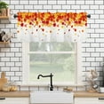 thumbnail image 4 of Fall Autumn Maple Leaves Kitchen Curtains Valance for Windows Thanksgiving Leaf Harvest Curtain Farmhouse Rod Pocket Window Treatment for Bathroom Bedroom Living Room Decorations 54x18inch, 4 of 6