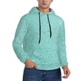 thumbnail image 2 of Salouo Teal Turquoise Glitter Pattern Men's Fall Hoodie Sweatshirt,Sport Hoodie with Pockets for Men Pullover Casual Hooded Sweatshirt-XX-Large, 2 of 7