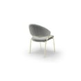 thumbnail image 5 of Ruby Modern Velvet Dining Chair - Gray with Gold Metal Legs, Set of 2, 24" Wide - Living Room, Kitchen. Comfortable, Stylish Seating., 5 of 8
