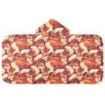 thumbnail image 2 of Toddler Hooded Beach Towel 24x50 Kids Bath Towels Soft Quick Dry for Swim Pool Boys Girls Cartoon Foxes, 2 of 7