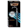 thumbnail image 1 of Stylos à encre gel noire BIC Gelocity Original, pointe moyenne 0,7 mm, boîte de 12, stylos à encre gel rétractables avec prise confortable, 1 of 3