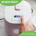 thumbnail image 6 of GreenLife Healthy Ceramic Nonstick Go Grains, 4-cup Rice and Grains Cooker, Pink, 6 of 8