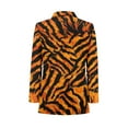 thumbnail image 4 of Uorisanigo Tiger Stripe Mens Blazer Jacket Size XS Regular Fit Comfortable One Button Mens Casual Blazers Soft Long Sleeve Lightweight Daily Blazer Notch Stylish, 4 of 6