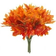 thumbnail image 2 of 4Pcs Artificial Fall Maple Leaves Stems Autumn Fake Maple Leaves Bouquet for Home Kitchen Fall Floral Arrangements Centerpieces Thanksgiving Indoor Decorations, 2 of 8