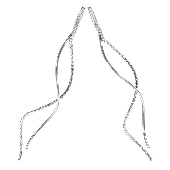 LOLIPPYY 2Pairs Womens Ear Threader Earrings Spiral Design Dangle Earrings