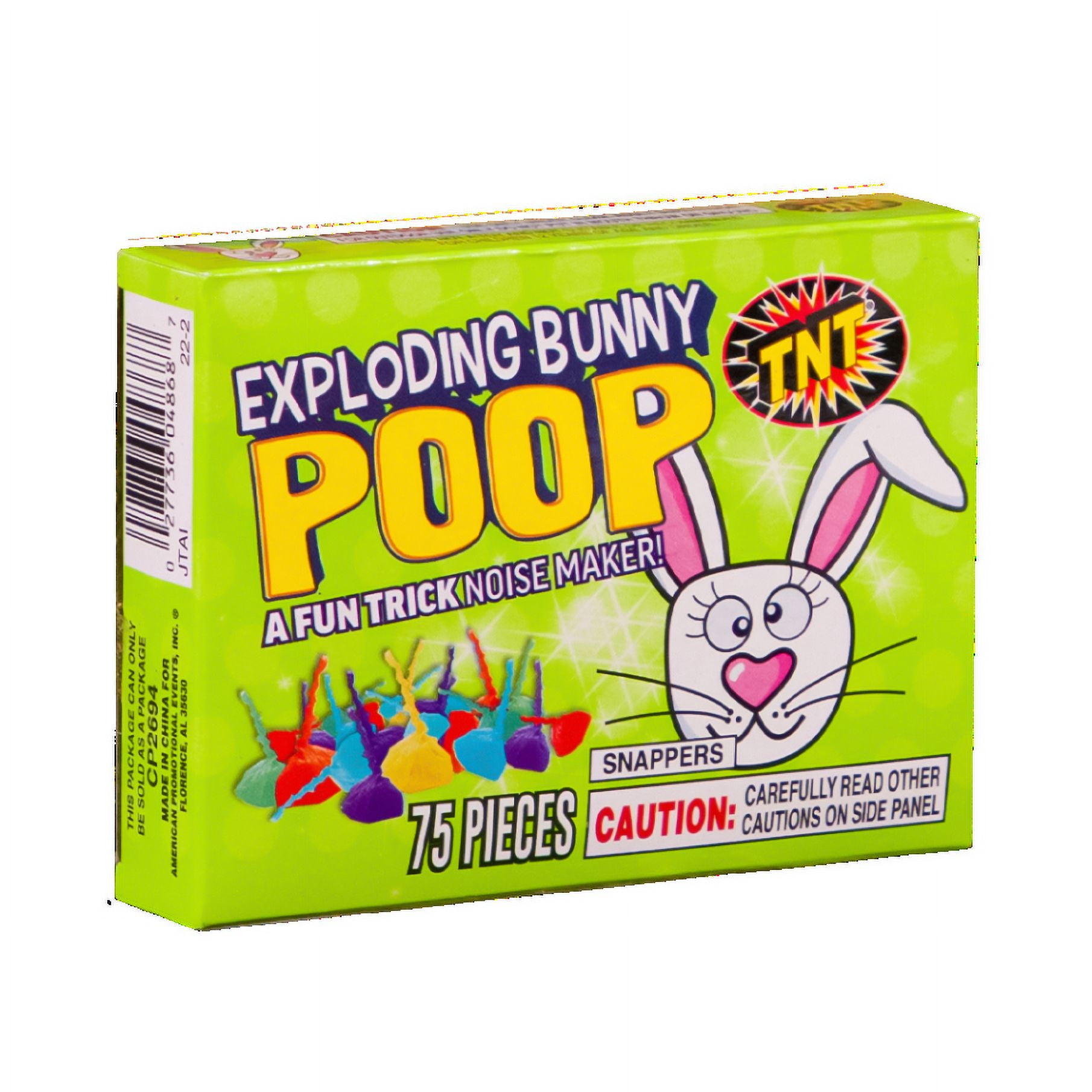 TNT Fireworks, Bunny Poop 12 Pack Snaps, Multicolor Pop-its