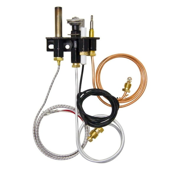 Natural Gas (NG) 69L17 Pilot Assembly Kit for Lennox Elite, IHP, Merit, Serefina, Superior, Astria Fireplaces, 69L1701, 904405, J4117 SIT Pilot Replacement Part with Thermocouple, Thermopile