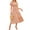 Orange, variant on PRETTYGARDEN Summer Maxi Dress for Women Casual Wear To Work V Neck Puff Short Sleeve Smocked Ruffle Flowy Beach Boho Long Floral Dress