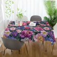 thumbnail image 3 of Yayeee Tablecloths 54" x 54" Rectangle Wrinkle Resistant Party Table Cover, Soft Pinks Flowers, 3 of 8