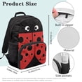 thumbnail image 7 of Aplkyhs Ladybug School Backpack for Students Age 6-18 Large Capacity Ergonomic Adjustable Padded Breathable Shoulder Straps Book Bag for Kids Boys Girls Elementary Middle High School, 7 of 7