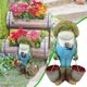 thumbnail image 2 of de resina de estatua de jardín de trabajo duro lindo al aire libre ornamentos, artesanía hecha a mano Baoblaze Flowepot al aire libre, 2 of 8