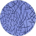 thumbnail image 1 of Ahgly Company Indoor Round Patterned Sky Blue Dress Blue Area Rugs, 6' Round, 1 of 1