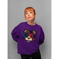 thumbnail image 2 of Argyle Bear Vibes - Classic Plaid Emoji Design Women's Sweatshirt, 2 of 4