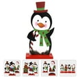 thumbnail image 3 of Gymnture Wooden Penguin Xmas Tabletop Figurine for Home Centerpiece, 3 of 10
