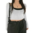 thumbnail image 1 of T-Shirts Courts Unis pour Femmes avec Camisoles Sans Manches, 1 of 5