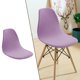 thumbnail image 5 of Funda de asiento de silla Shell de estilo moderno de mediados de siglo para hogar, hotel, funda de jacquard suave violeta claro, 5 of 9