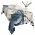 thumbnail image 2 of Vintage Fall Blue Table Cloth Waterproof Tablecloths, Thanksgiving Botanical Pumpkins Rustic Tablecloth Dining Table Cover for Kitchen Party Tabletop Outdoor, Rectangle Tablecloth 54x108 Inch, 2 of 9