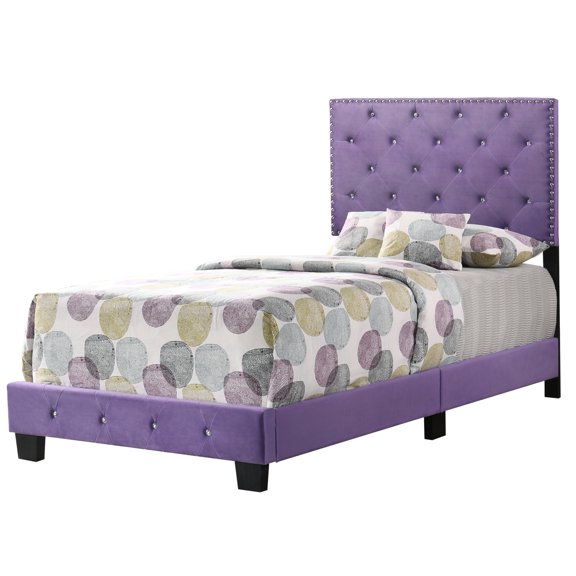 Miekor Furniture Suffolk G1402-TB-UP Twin Bed , PURPLE B5A7451