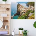 thumbnail image 6 of AVOI Canvas Print Wall Art Italian Seascape with City on Cliffs Architecture & Maps Cities Photography Realism Scenic Colorful Multicolor Ultra for Living Room, Bedroom, Office - 24"x36", 6 of 6