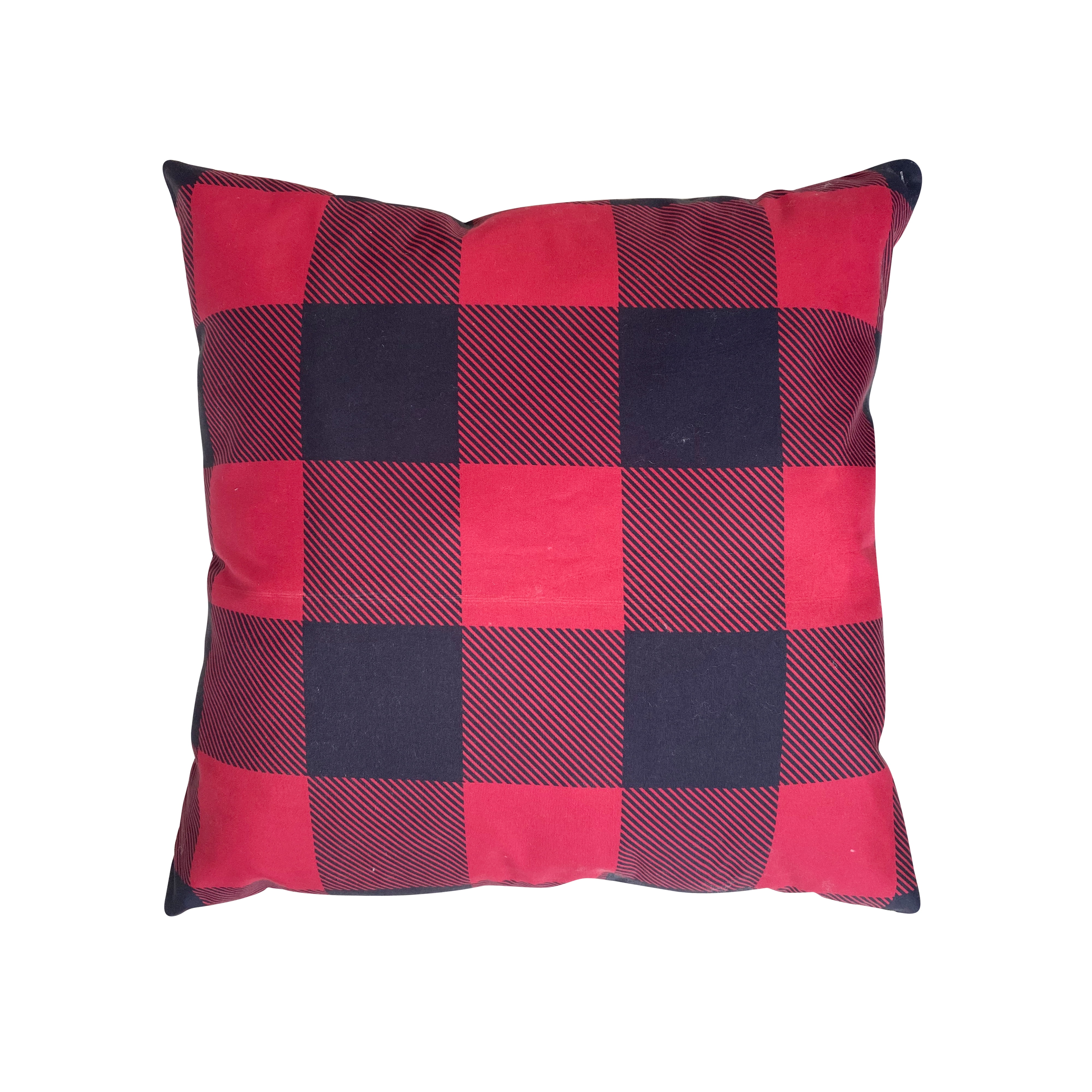 Backwoods Red Plaid Decoartive Pillow 18x18