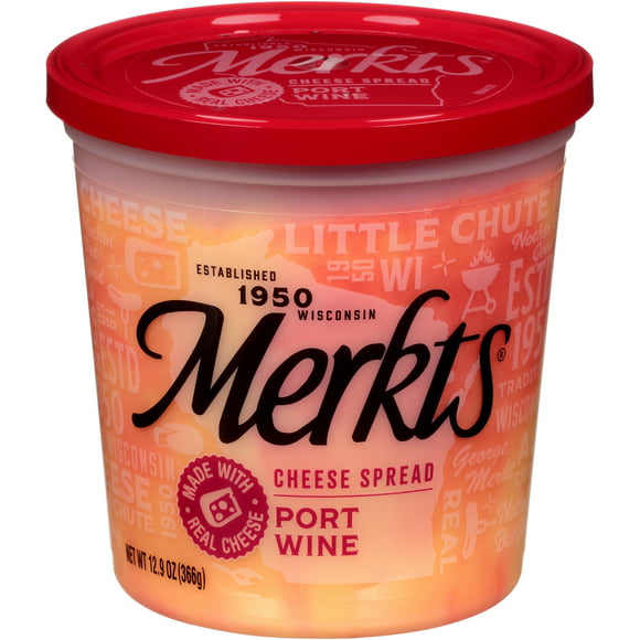 Merkt's Port Wine Cheese Cup Spread, 12.9 oz, Tub, Refrigerated/Chilled