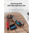 thumbnail image 2 of JYX Wireless Microphone, Dual 2 UHF Cordless Microphone System With Rechargeable Receiver, Handheld Dynamic Microphone, 100ft Transmission Distance, S, 2 of 5