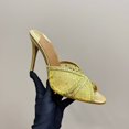 thumbnail image 1 of 25 Early Spring And Summer Mesh Rhinestone Open-Toe High-Heeled Slippers Fashionable And Simple Temperament Fashionable Women'S High-Heeled Shoes For Women, 1 of 1