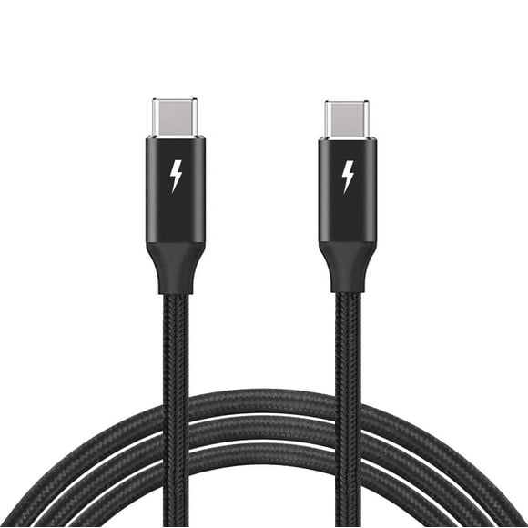 4.9ft (1.5m) Thunderbolt 3 Cable, 100W 20Gbps USB4 Cable, Nylon Braided, Thunderbolt 3 to Thunderbolt 3 Cord,