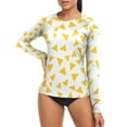 thumbnail image 4 of joogoo Womens UPF 50+ Sun Shirts Yellow Triangle Long Sleeve UV Protection Rash Guard Tops M, 4 of 7
