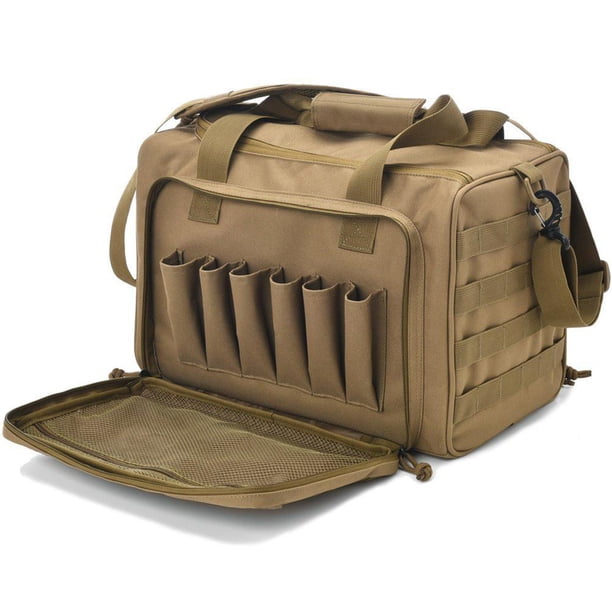 Bolsa De Rango Al Aire Libre Para Pistolas Y Tiro Con Rifle, Bolsa De Pistola De Rango Duffle Con Divisores Y Correa, Bolsa De Almacenamiento Multifunción Yuarrent AP008033-02