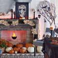 thumbnail image 4 of Artificial Halloween Rattan Home Decoration Wall Hanging Halloween Black Maple Leaf Rattan, 4 of 6