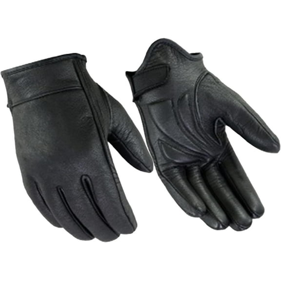 Daniel Smart Leather Gloves – Aniline Goat Leather Motorcycle Gloves with Wrist Strap and Leather Palm