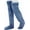 Blue, variant on Christmas goose down knee-high socks, women's comfortable long plush socks, comfortable winter stockings, soft thigh-high, suitable for outer wear.