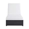 thumbnail image 5 of Lounge Chair Chaise, Gray White, Aluminum Metal, Outdoor Patio Balcony Cafe Bistro Garden Hospitality Restaurant, Modern Contemporary HB36565, 5 of 10