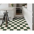 thumbnail image 3 of DEWOO 12" x 12" Peel and Stick Floor Tile, 10 PCS Self-Adhesive DIY Vinyl Flooring for Renters, Removable and Waterproof Tile Sticker for Bathroom, Kitchen, Staircase (White Green Grid), 3 of 5