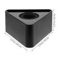 thumbnail image 3 of EeaseCA 2Pcs Portable ABS Injection Molding Triangle Shaped Interview Mic Microphone Logo Flag Station Logo (Black), 3 of 8