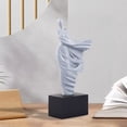 thumbnail image 3 of Resin Women Statue Lady Sculpture Figurine, Handmade Art, Abstract Modern Ornament for Home, Wedding, Anniversary, Office Decor - Gray, 3 of 6